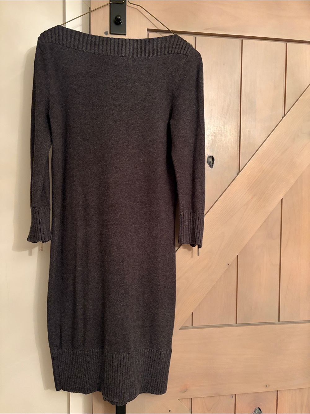 Michael Kors Black Long Sleeve Knit Sweater Dress